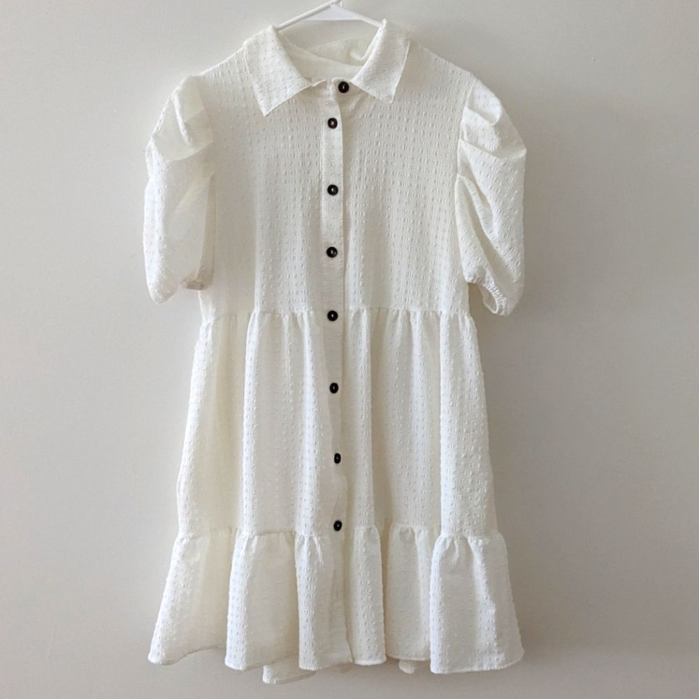 White Button-Up Dress